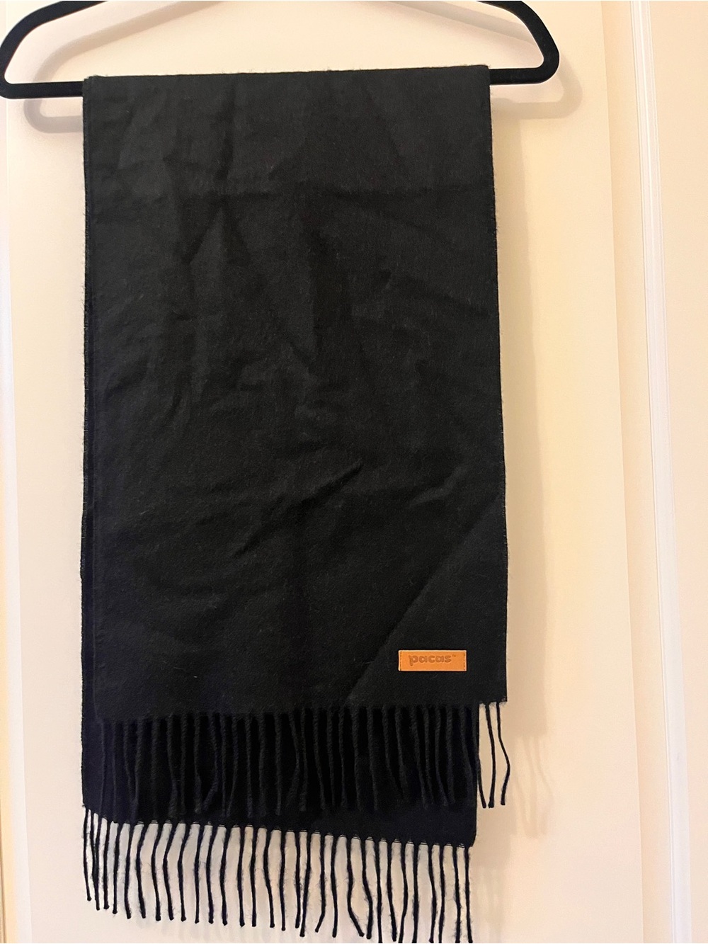 100% Baby Alpaca PACAS Scarf 🖤 | Black | Ultra Soft | Unisex | Winter Chic